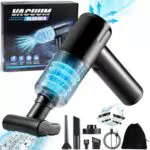 Pourbibi Handstaubsauger, 12000Pa Handstaubsauger Akku Kabellos Nass&Trocken mit 2 Waschbar HEPA-Filter