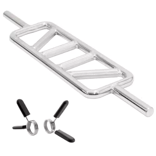 POWER-XTREME Rahmenhantel I Trizepstrainer I Bizepstrainer I Bizepbomber I Hammer-Curls I 30mm I bis 200kg I 86cm I 2 Federverschlüsse I verchromt I Kreuzrändelung I Bizeps Trizeps Stange