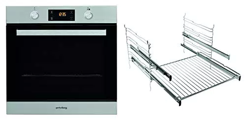 Privileg PBWR6 OH5V2 IN Einbau-Backofen /A+/71 L/Hydrolyse-Reinigungsfunktion/Backauszug mit 2 Ebenen/Multifunktions-Umluftbackofen mit 7 Funktionen /Edelstahl/Turn&Go/Click&Clean