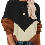 Elegant Strickpullover Damen Oversize Langarm Sweatshirt von [Markenname]