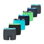 PUMA BOYS Basic Boxer 7er Pack green blue 002 134-140