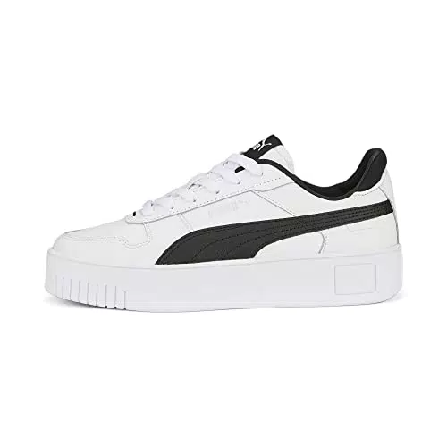 PUMA Damen Carina Street Sneaker, White Black Silver