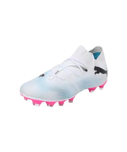 PUMA Damen Future 7 Match FG/AG WN's Soccer Shoe, White Black-Poison Pink
