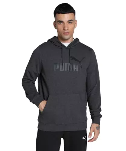 Puma Herren Teamgoal Big Logo Kapuzenpullover, Dark Gray Heather