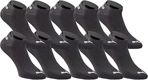 PUMA Sneakers Socken Sportsocken 10-Paar-Pack Unisex - black/grey - Gr. 43-46