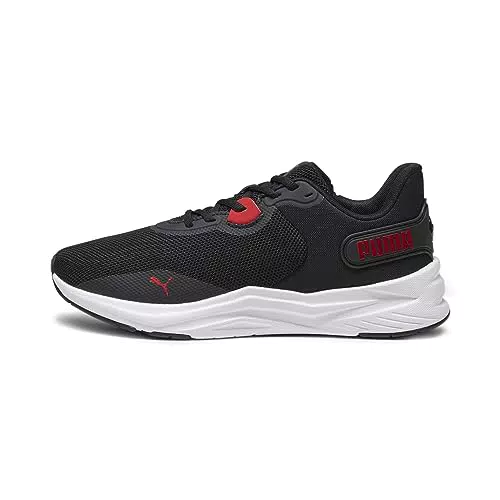 PUMA Unisex Disperse XT 3 Knit Straßen-Laufschuh, Black White-for All TIME RED