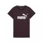 PUMA Unisex Ess+ Metallic Logo Tee T-Shirts, Midnight Plum