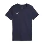 PUMA Unisex Teamfinale Casuals Tee Jr T-Shirt, Puma Navy-puma Silver