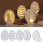 QIGHLIS Silikonformen Gießformen Ostern, 6 Stück Silikonform Ostern Set