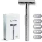 Rasierhobel · Brooklyn Soap Company · Hochwertiger Nassrasierer aus verchromten Metall · Für eine besonders präzise und schonende Rasur von Bart und Konturen