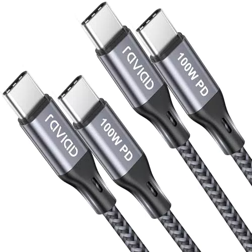 RAVIAD USB C auf USB C Kabel 100W USBC Ladekabel PD Schnellladekabel Typ C Ladekabel für iPhone 16 Pro Max