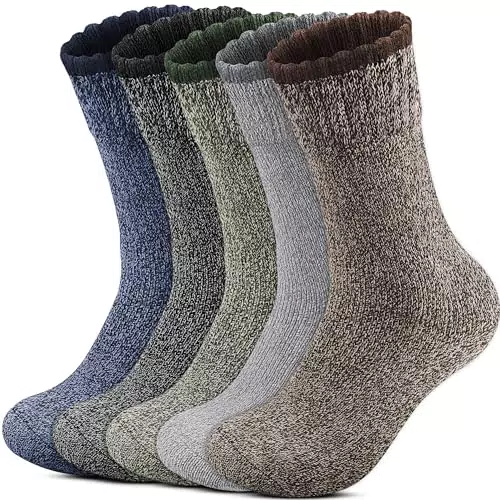 Reamphy Thermosocken Herren - Dicke Wollsocken für Outdoor und Wandern