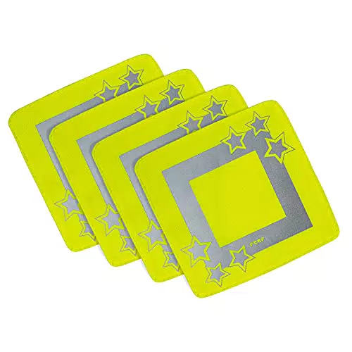 Reer LightReflex Reflektor-Set, 4 Stück, leuchtend und reflektierend