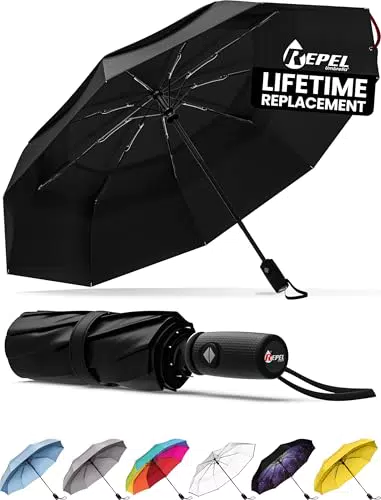 Repel Umbrella Windproof Travel Umbrellas for Rain - Easy Auto Open Close