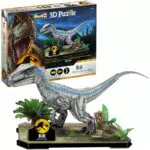 Revell Jurassic World Dominion 3D Puzzle, Velociraptor Blue