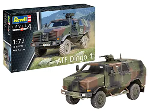 Revell Modellbausatz I ATF Dingo 1 I Detailreicher Level 4 Militärbausatz I 65 Teile I Maßstab 1:72 I für Kinder und Erwachsene ab 12 Jahren