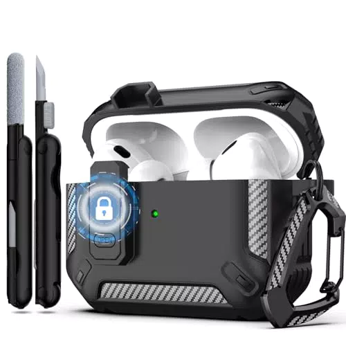 RFUNGUANGO Kompatibel mit Airpod Pro 2 Hülle mit Reinigungskit