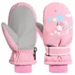 Rhino Valley Winterhandschuhe für Kinder, Wasserdicht Skihandschuhe Schneehandschuhe mit Verstellbar Klettverschluss