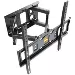 RICOO TV Wandhalterung Fernseher Halterung Fernsehhalterung Schwenkbar Neigbar für 32-55 Zoll Universal Schwenkarm für Wand S5244 Fernseh-Arm bis 50 Kg Flach & Curved & VESA 400 x 400 mm