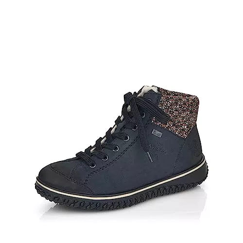 Rieker Damen Sneaker Low-Top - Blaue Sportschuhe