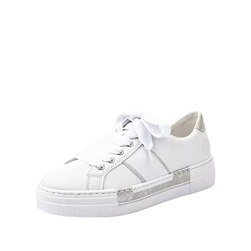 Rieker Damen N4902 Sneaker, Weiß