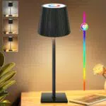 Riokko LED Tischleuchte Kabellos Touch Dimmbar RGB & 3 Farbtemperatur 5200mAh Nachttischlampe
