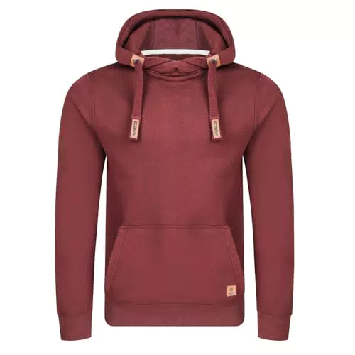 riverso Hoodie Herren Regular Fit RIVNiklas Kapuzenpullover Pullover Cross-Over-Kragen Rot 4XL )