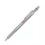 rOtring 600 Gelschreiber, 0, 55 mm, Schwarze Tinte, Silberfarbenes Schreibgerät mit Metallschaft