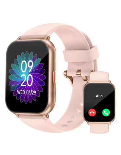 RUIMEN Smartwatch mit Telefonfunktion für Damen und Herren - HD-Touch Screen Fitnessuhr mit SpO2-Überwachung, Pulsuhr, Schlafmonitor und Schrittzähler - Multi Trainingsmodi für Android und iOS