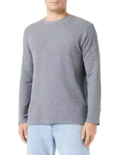 s.Oliver Herren 2135729 T-Shirt langarm, Grau
