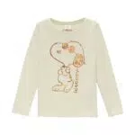 s.Oliver Junior Langarmshirt für Mädchen, Ivory, Cartoon