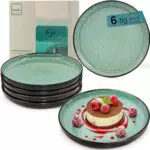 Sänger Fiji, Dessertteller 6 teilig, Steingut Teller Set 6 Personen