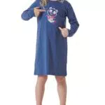 Schiesser Mädchen Langarm-Girls World Nachthemd, blau_181820