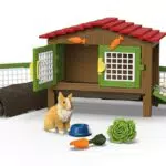 schleich FARM WORLD, Kaninchenstall 42728, Set aus 3 Kaninchen