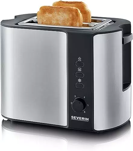 SEVERIN Automatik-Toaster, mit Brötchenaufsatz, hochwertiger Edelstahl Toaster zum Toasten