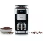SEVERIN Kaffeemaschine mit Mahlwerk, Kaffeeautomat mit Glaskanne und Timer-Funktion