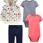 Carter's Baby-Mädchen Jacke, Hose und Body Set mit Herzen und Katzenmotiv