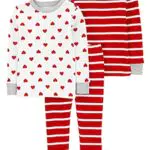 Simple Joys by Carter's Unisex Kinder 3-teiliges Valentinstags-Schlafanzug-Set