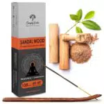 Simply Vedic Sandelholz-Räucherstäbchen 250 g, Hochwertige handgefertigte & energetisierende Vibrationen