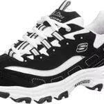 Skechers Damen D'lites Biggest Fan Sneaker, Navy Trubuck White Mesh Carolina Blue Trim
