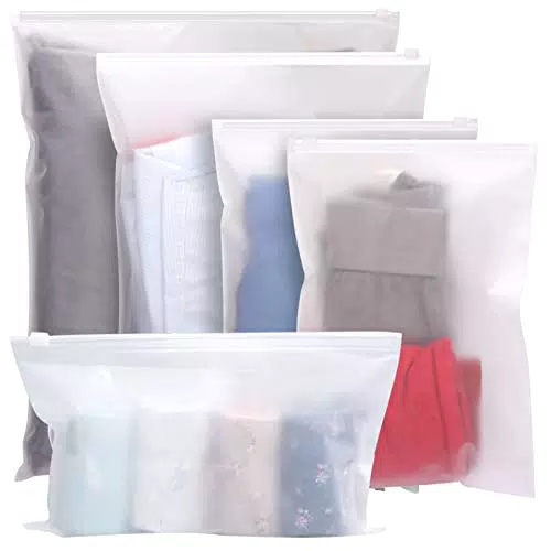 Skycase 25 Stück Gefrostete Kleidertaschen, Ziplock Taschen Wiederverwendbare