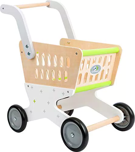 small foot Einkaufswagen "Trend" aus Holz, Zubehör für Kaufmannsladen und Rollenspiel