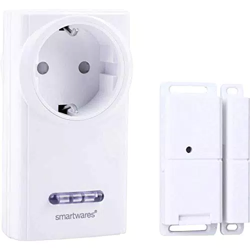 Smartwares Erkennungsset für offene Türen & Fenster - Inklusive Steckdose und Batterie - Integrierter