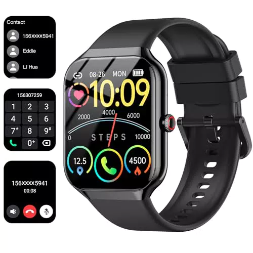 Smartwatch Herren Damen, 1.96" HD Fitnessuhr mit Telefonfunktion