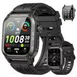 Smartwatch Herren Militär, 1.91 HD Smart Watch Herren mit Herzfrequenz/Schrittzähler/Schlafmonitor