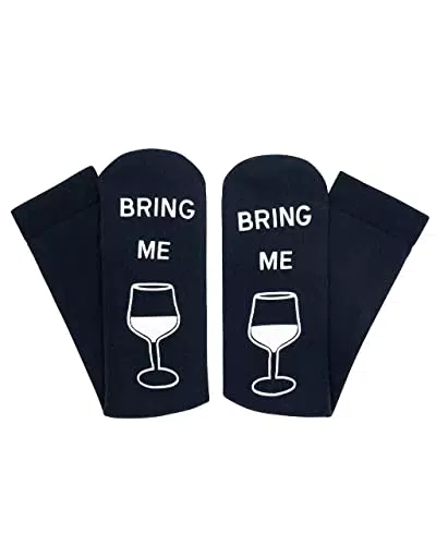 Snocks 2x Bring mir Wein Socken Herren ABS Socken Anti-Rutsch Socken 2x Blau Größe 43-46 Bring me Wine Socken Herren Geschenk Stoppersocken Noppensocken Haussocken