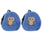 SOIMISS 2Pcs Eule Mädchen Puppe Rucksack Vorschule Kleinkind Cartoon Tier Rucksack Mini Plüsch Puppe Reißverschluss Schultasche