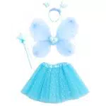 SOIMISS Fee Prinzessin Tutu Kostüm Set Schmetterling Kostüm Set mit Kleid Flügel Zauberstab Und Stirnband Geschenke für Kinder Halloween Dress Up Party Liefert Gefälligkeiten