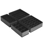 SONGMICS Aufbewahrungsboxen für Unterwäsche, 4er Set