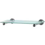Spirella Wand-Glasablage Sydney Badezimmerablage Ablage Wandablage für das Badezimmer aus Glas und Edelstahl 40cm - zum bohren